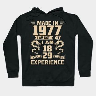 Dragon Made In 1977 I Am Not 47 I Am 18 With 29 Years Of Experience Hoodie